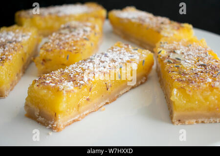 Lemon-Lavender Dessert Bars Stockfoto