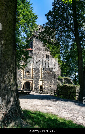 Gotische Burg in Grodziec, Niederschlesien, Polen Stockfoto