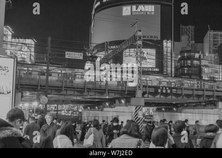 Manchmal Tokio sieht einfach Authentischer in Schwarz und Weiß! Stockfoto