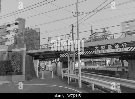 Manchmal schwarz-weiß Fotos von Tokio spiegeln ihre wahre Persönlichkeit und Charakter viel besser als die Farbe. Stockfoto