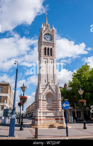 Die Victoria Uhrturm auf Rochester Road in Gravesend Kent. Stockfoto