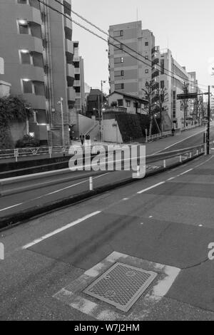 Manchmal schwarz-weiß Fotos von Tokio spiegeln ihre wahre Persönlichkeit und Charakter viel besser als die Farbe. Stockfoto