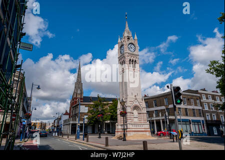 Die Victoria Uhrturm auf Rochester Road in Gravesend Kent. Stockfoto