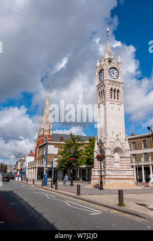 Die Victoria Uhrturm auf Rochester Road in Gravesend Kent. Stockfoto