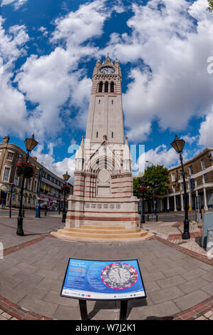 Die Victoria Uhrturm auf Rochester Road in Gravesend Kent. Stockfoto