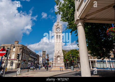 Die Victoria Uhrturm auf Rochester Road in Gravesend Kent. Stockfoto