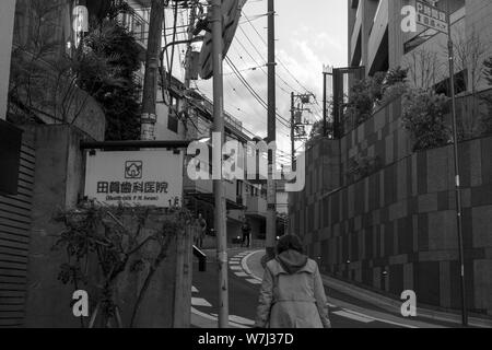 Manchmal Tokio sieht einfach Authentischer in Schwarz und Weiß! Stockfoto