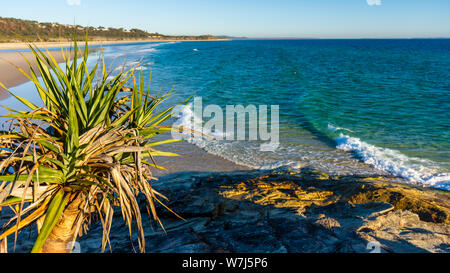 Am frühen Morgen auf einer australischen Strand. Stockfoto