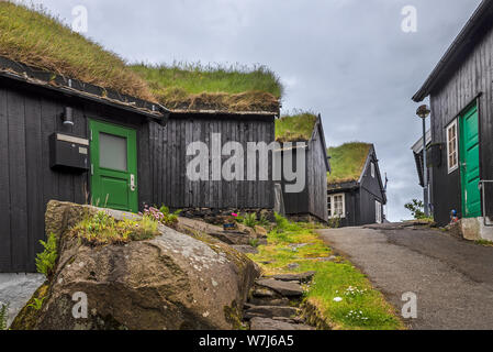 Historische Gebäude in der Altstadt von Tórshavn, Streymoy Island, Färöer Inseln Stockfoto