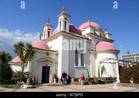 Griechisch-orthodoxe Kirche der Zwölf Apostel", auch "Kirche der sieben Apostel Stockfoto