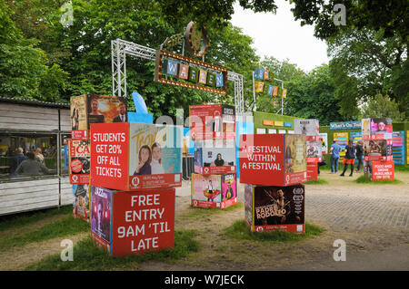 Die Warren im Brighton Fringe Festival, Victoria Gardens, Brighton, East Sussex, England, Großbritannien Stockfoto