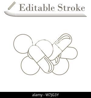 Pille und Registerkarten angezeigt. Editierbare Hub einfaches Design. Vector Illustration. Stock Vektor