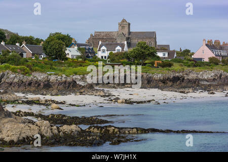 Insel leben auf der Insel Iona, Iona Abbey, Innere Hebriden, Argyll und Bute, Schottland, Großbritannien Stockfoto