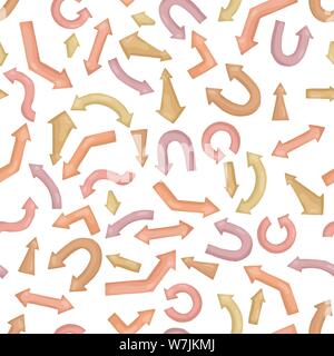 Verschiedene Pfeile. Nahtlose Muster Hintergrund. Vector Illustration. Design für Geschenkpapier. Stock Vektor