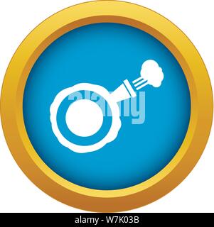 Furzkissen Symbol blau Vector isoliert Stock Vektor