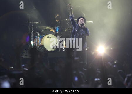 ** Hongkong aus ** American Pop Rock Band OneRepublic führt bei einem Konzert in Hongkong, China, 19. September 2017. Stockfoto