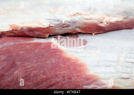 Nahaufnahme von zwei entbeinten Schweinelende Stücke Stockfoto