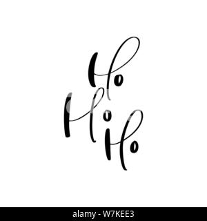 Ho ho ho Vektor Text Weihnachten kalligraphische Schrift Design Karte Vorlage. Kreative Typografie für Weihnachtsgeschenk Poster. Schriftkalligraphie Stock Vektor