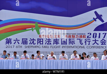 Ansicht des 6 Shenyang Faku Flug Internationale Konferenz in Shenyang City, im Nordosten der chinesischen Provinz Liaoning, 18. August 2017. Die 6 Shenyan Stockfoto