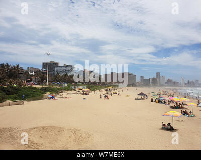 Am Strand von Durban, Kwazulu Natal, Südafrika Stockfoto