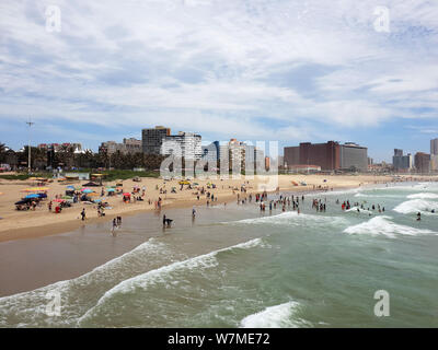 Am Strand von Durban, Kwazulu Natal, Südafrika Stockfoto