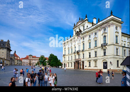 In Prag in der Tschechischen Republik. Der Palast des Erzbischofs im Schloss Stockfoto