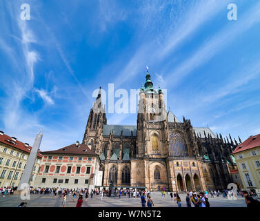 In Prag in der Tschechischen Republik. St. Veitsdom in der Prager Burg Stockfoto