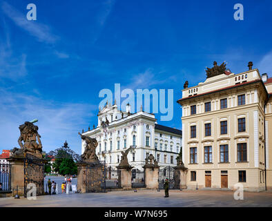 In Prag in der Tschechischen Republik. Der Palast des Erzbischofs im Schloss Stockfoto