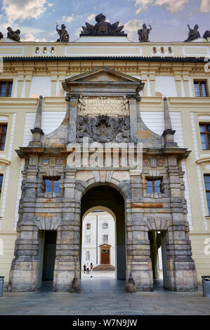 In Prag in der Tschechischen Republik. Der Eingang der Burg. Matthias gate Stockfoto