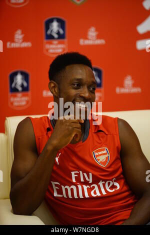 Englische Fußball-Spieler Danny Welbeck von Arsenal F.C. wird dargestellt, während der Fan Meeting in Shanghai, China, 18. Juli 2017. Stockfoto