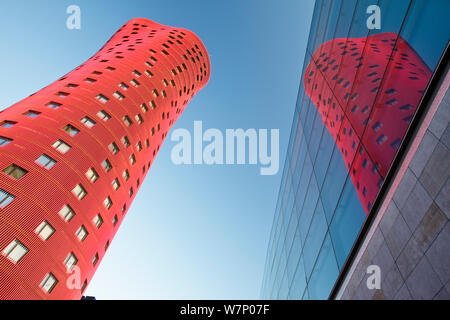 Porta Fira Hotel, für die Architekten Toyo Ito Emporis Skyscraper Award, Hospitalet de Llobregat Stadt, Provinz Barcelona, Spanien, August 2011 gewonnen Stockfoto