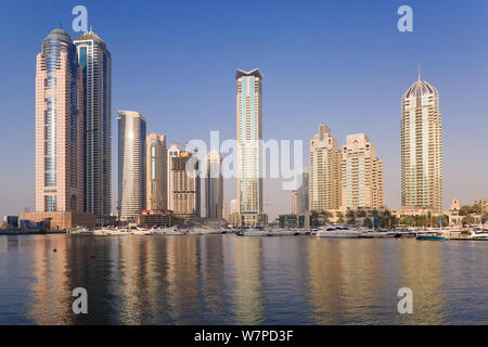 Marina Skyline, Dubai, Vereinigte Arabische Emirate 2007 Stockfoto