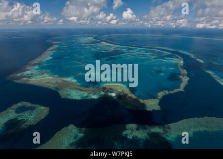 Luftaufnahme von Hardy Reef, Great Barrier Reef, August 2011 Stockfoto