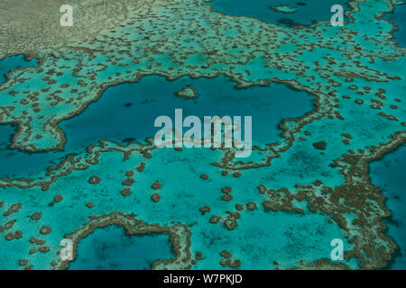 Luftaufnahme von Hardy Reef, Great Barrier Reef, August 2011 Stockfoto