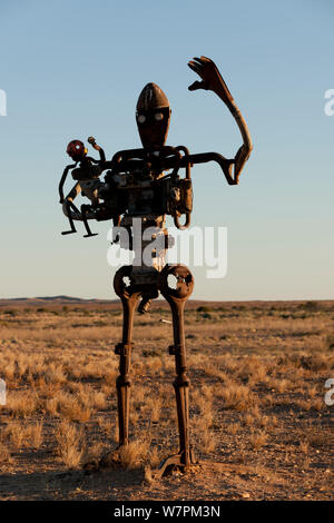 Skulptur in Mutonia Skulpturenpark, Alberrie Creek, Oodnadatta Track, South Australia, Juni 2011 Stockfoto