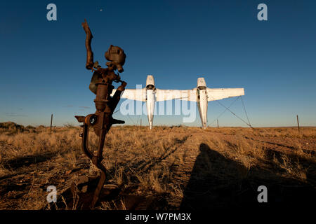 Mutonia Skulpturenpark, Alberrie Creek. Von Robin Cooke, ein ehemaliger Mechaniker, dass ein Künstler über 23 Jahren durch seine Werke, South Australia, Juni 2011 erstellt Stockfoto