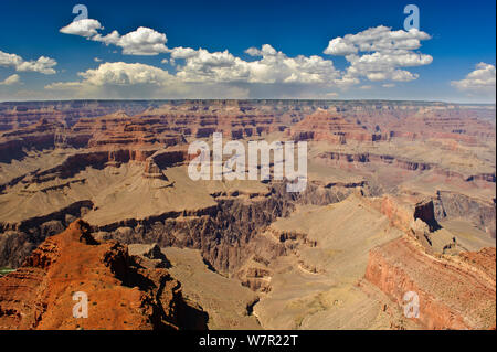 Blick von der Pima Punkt auf der South Rim des Grand Canyon, Grand Canyon National Park, Arizona, USA, Juni Stockfoto