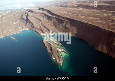 Lake Assal - Africas niedrigsten Punkt in 515 Meter unter dem Meeresspiegel, Dschibuti, März 2008 Stockfoto