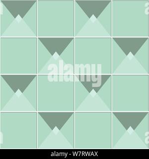 Zusammenfassung nahtlose Muster, geometrische Grün keramische Fliesen Vector Illustration Stock Vektor