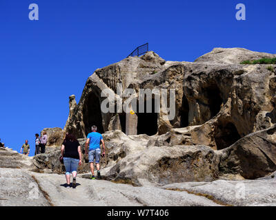 Späte hellenistische Cave City Uplisziche, Shida Kartli, Georgien, Europa Stockfoto