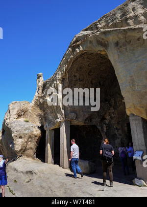 Späte hellenistische Cave City Uplisziche, Shida Kartli, Georgien, Europa Stockfoto