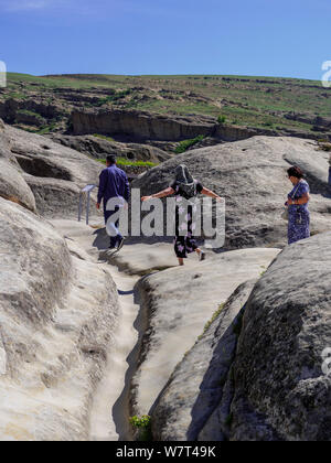 Späte hellenistische Cave City Uplisziche, Shida Kartli, Georgien, Europa Stockfoto