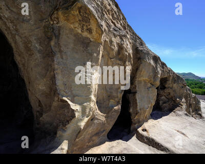 Späte hellenistische Cave City Uplisziche, Shida Kartli, Georgien, Europa Stockfoto