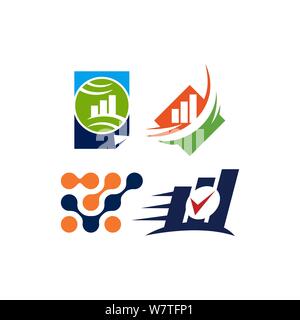 Buchhaltung Steuern Financial Business Logo Design Template Vector Stock Vektor