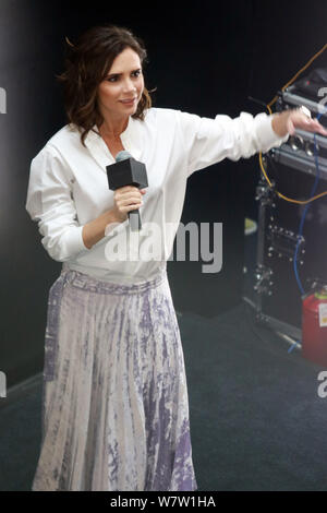 Englischer Sänger und socialite Victoria Beckham besucht eine Werbeveranstaltung in Shanghai, China, 16. Mai 2017. Stockfoto