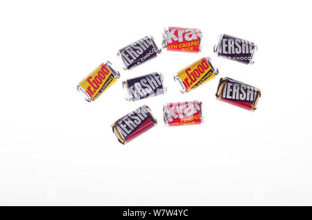 Hersheys miniatures Candy Bars Stockfoto