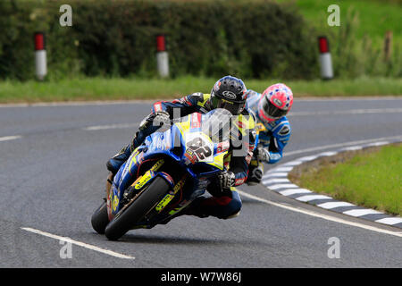 Stromkreis Dundrod, Belfast, Nordirland. 7 Aug, 2019. Ulster Grand Prix Straße Rennen, Praxis Tag; Neu gekrönten Irischen Superbike Meister Derek Shiels war 6. Schnellste während der Eröffnung Superbike Praxis - redaktionelle Verwendung. Credit: Aktion plus Sport/Alamy leben Nachrichten Stockfoto