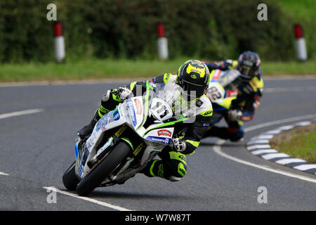 Stromkreis Dundrod, Belfast, Nordirland. 7 Aug, 2019. Ulster Grand Prix Straße Rennen, Praxis Tag; Brian McCormack während der Eröffnung Superbike Praxis - redaktionelle Verwendung. Credit: Aktion plus Sport/Alamy leben Nachrichten Stockfoto