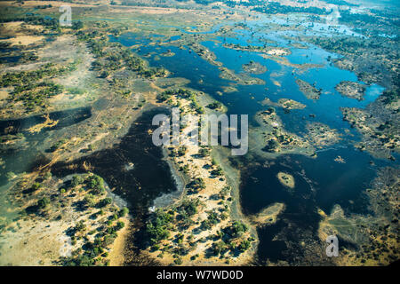 Luftaufnahme des Okavango Delta, Botswana. Stockfoto