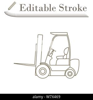 Lager Gabelstapler Symbol. Editierbare Hub einfaches Design. Vector Illustration. Stock Vektor